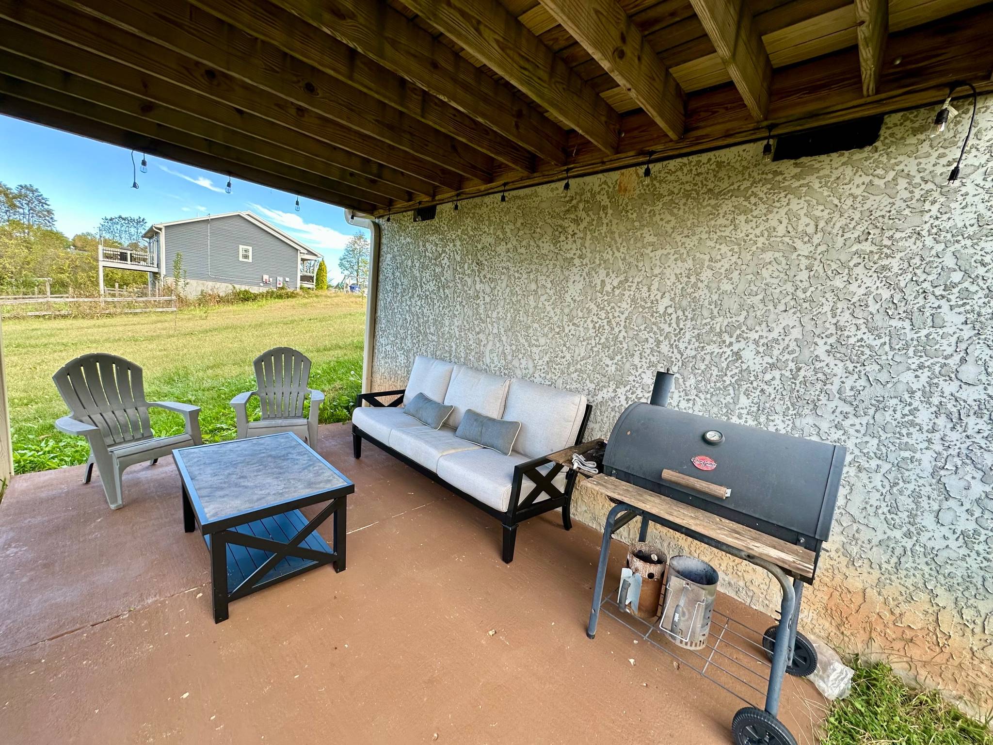 Under back porch
